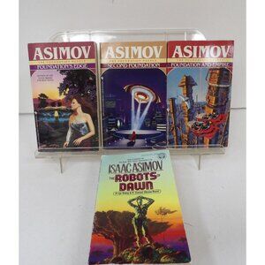 Isaac Asimov Lot of 4 Robots of Dawn Ballentine Books Foundation Books Bantam